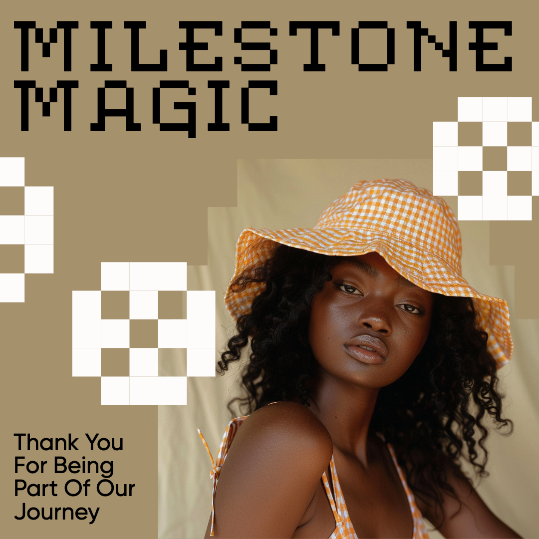 Template Stylish Instagram-Square Beige Milestone Magic