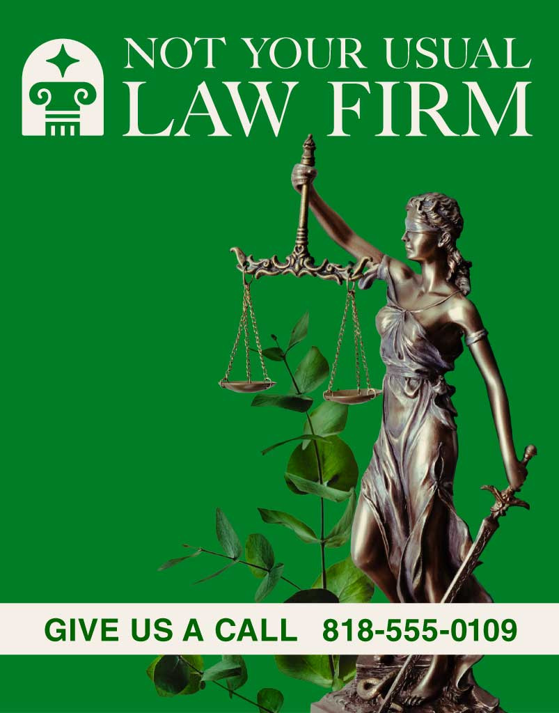 Template Green Professional Law Firm Poster Design