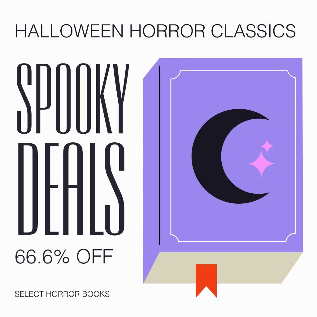 Template Chilling Purple Halloween Book Sale Poster