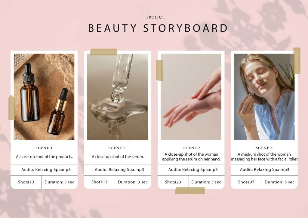 Elegant Beauty Storyboard Post Template in Pink