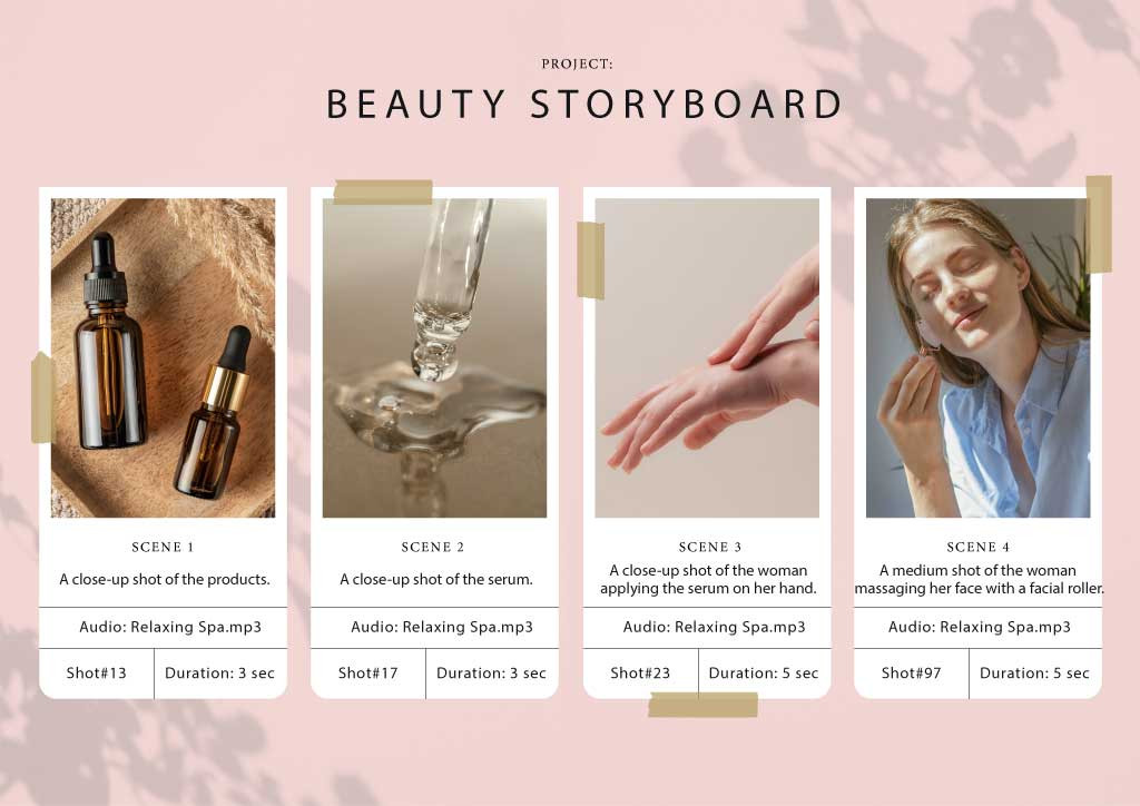 Template Elegant Beauty Storyboard Post Template in Pink