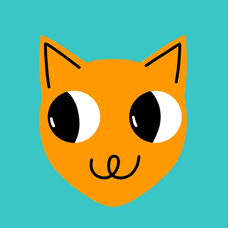 Cute Orange Cat Post for Social Sharing