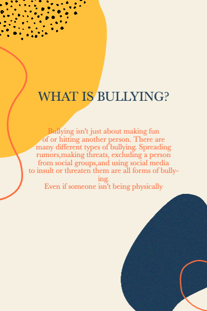 Eye-Catching Anti-Bullying Campaign Poster Yellow Blue