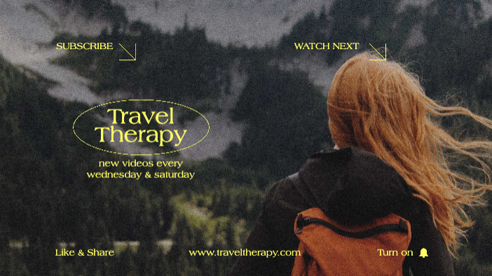 Template Earthy Tones Travel Vlog YouTube Post