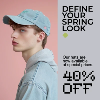 Template Stylish Instagram-Square Ad in Soft Blue