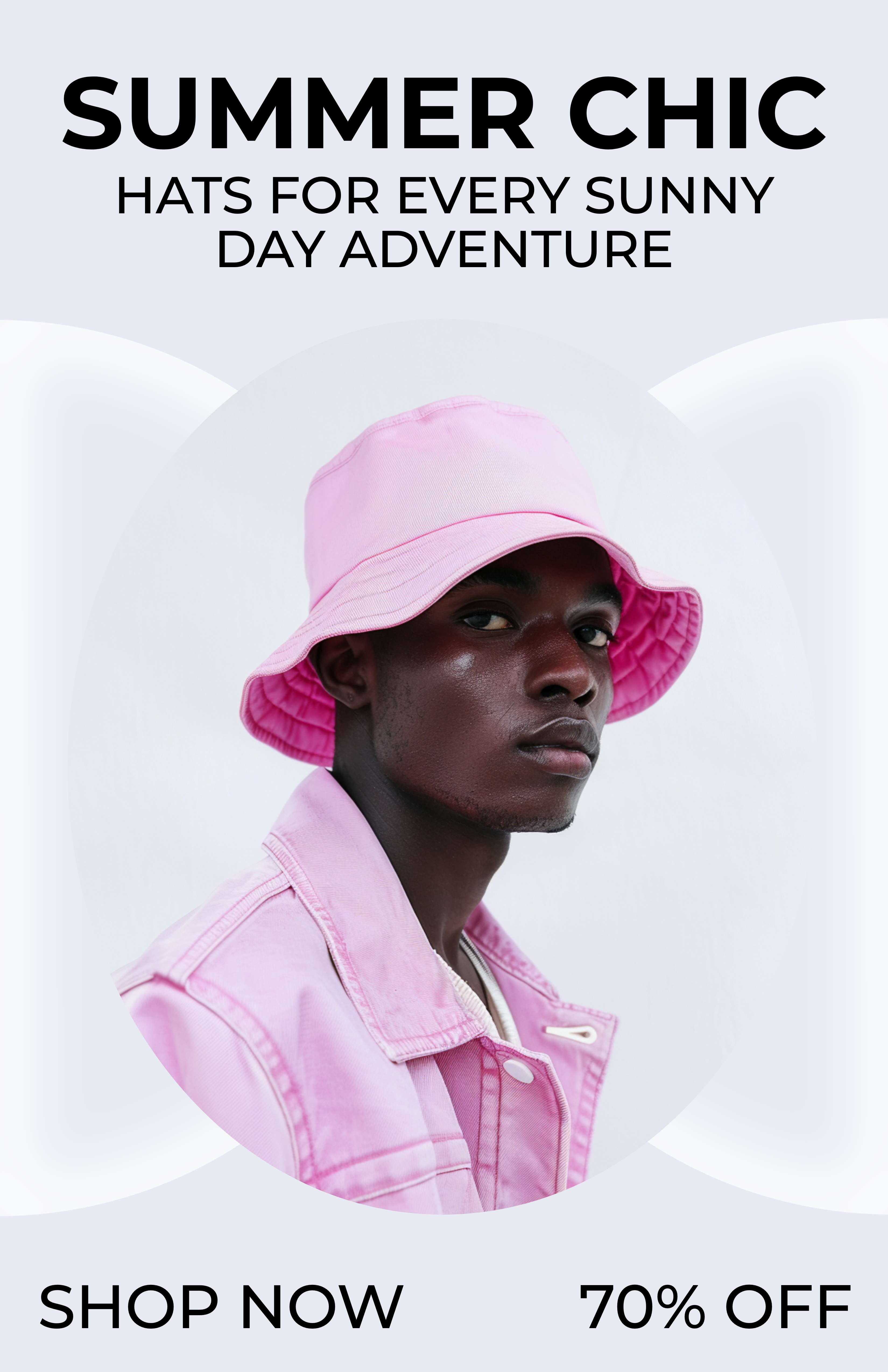 Template Chic Summer Pink Fashion Ad Poster