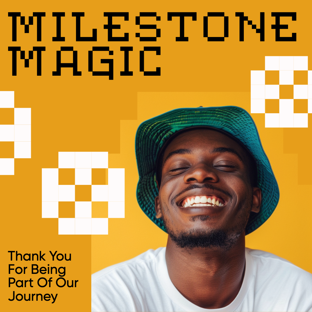 Template Milestone Magic Instagram-Square Post in Yellow