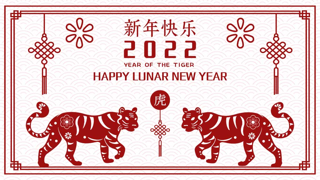 Elegant Red Lunar New Year Poster Design