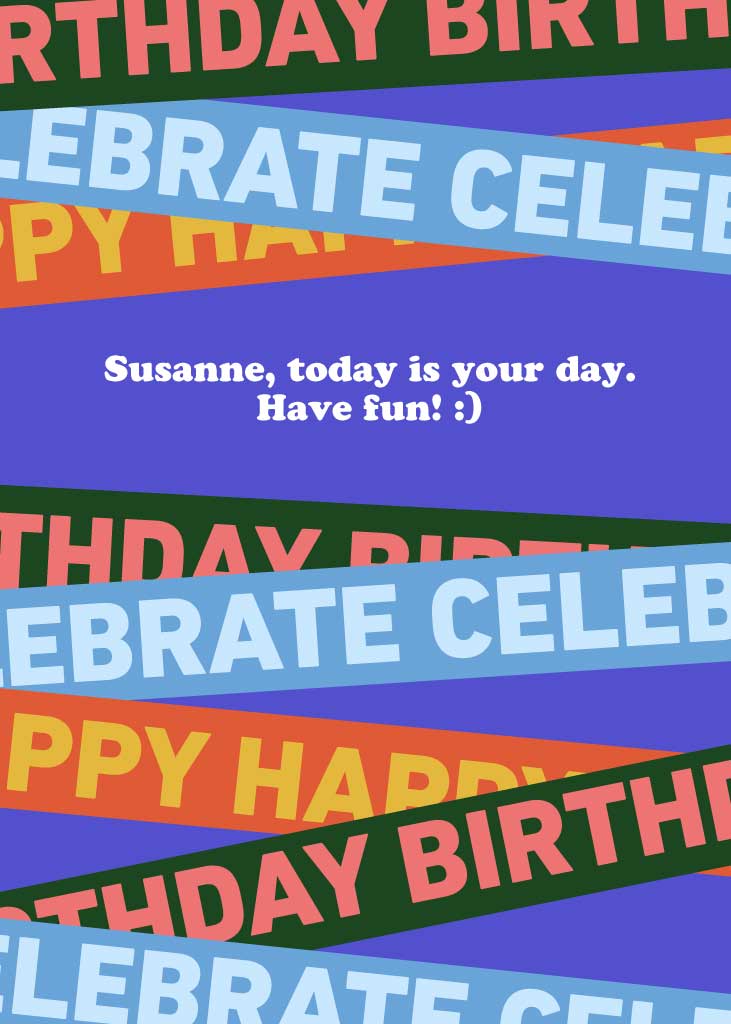 Colorful Celebration Birthday Banner Social Media Post