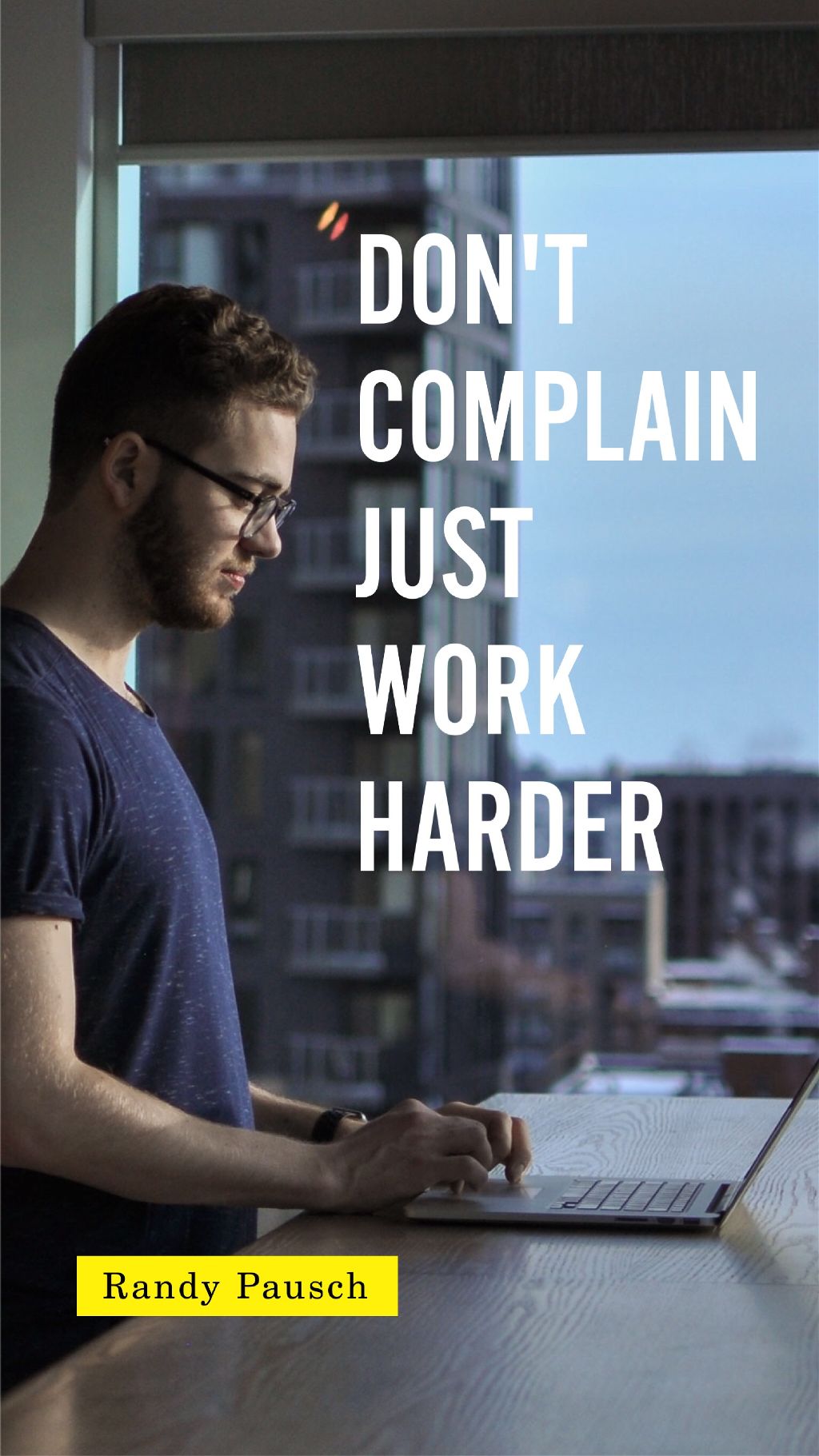 Inspiring Work Harder Motivational Poster Design