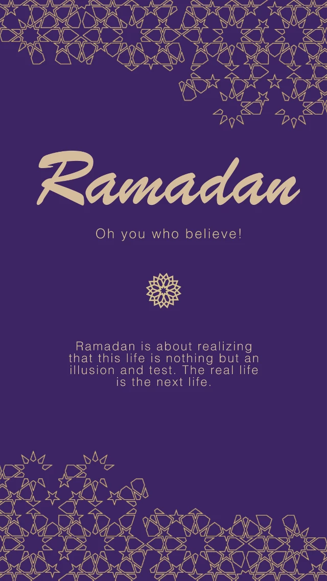 Elegant Ramadan Purple Poster Design