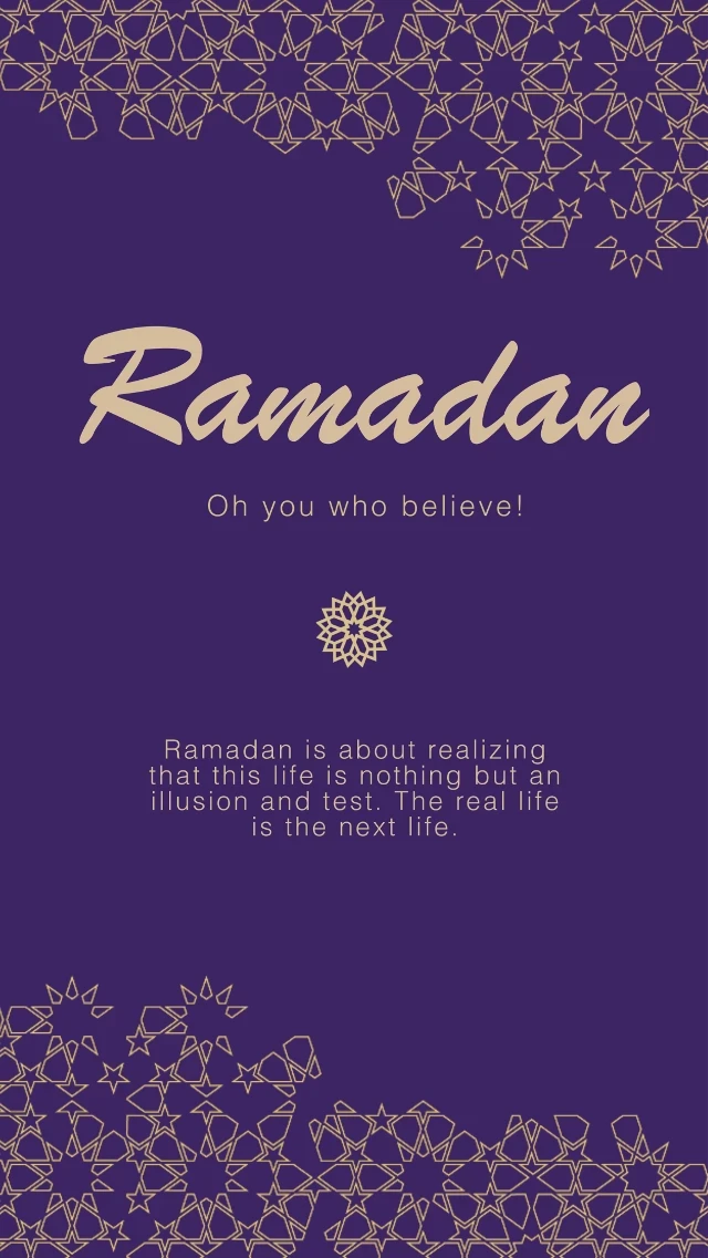 Template Elegant Ramadan Purple Poster Design