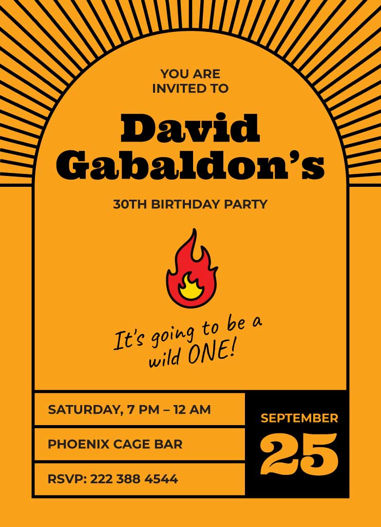 Sunshine Yellow Birthday Bash Invitation Poster