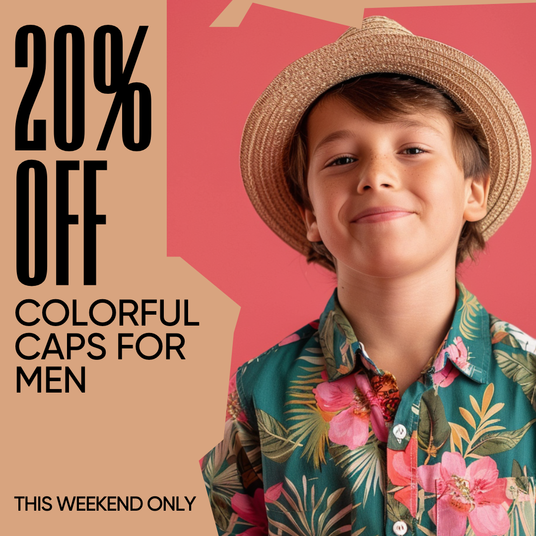 Stylish Coral Discount Instagram Post for Men’s Fashion