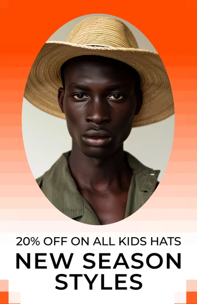 Orange Summer Sale Poster for Kids Apparel