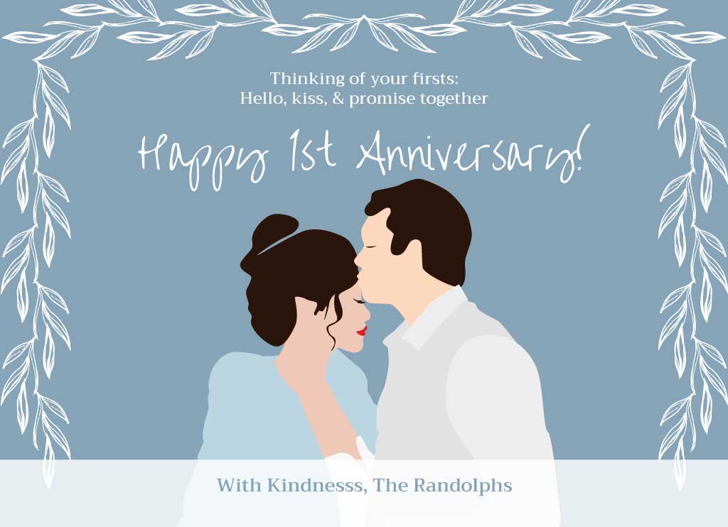 Elegant Sky Blue Anniversary Poster Design