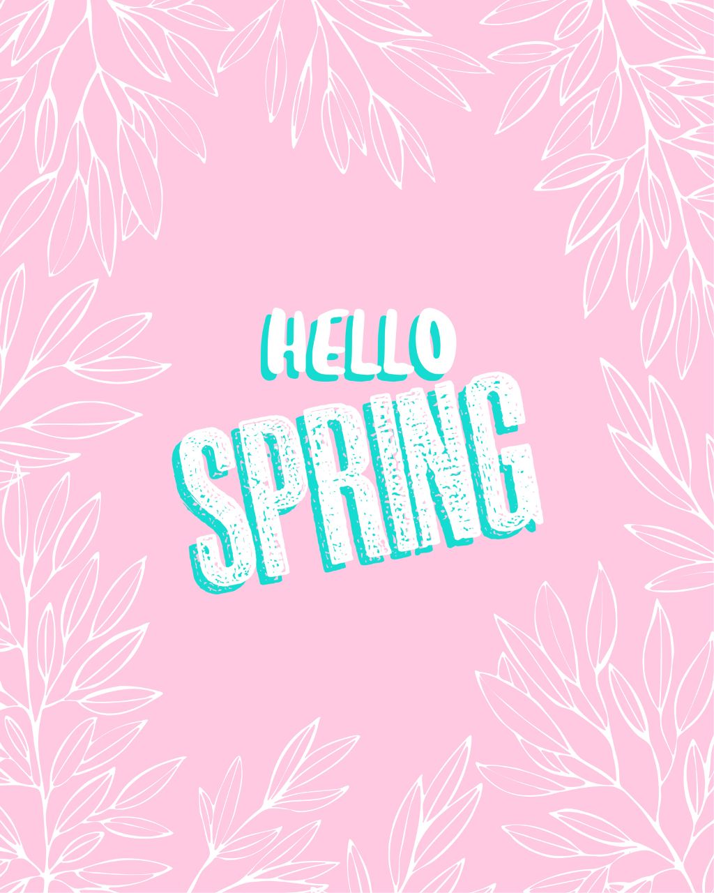 Vibrant Pink Spring Greeting Poster Design