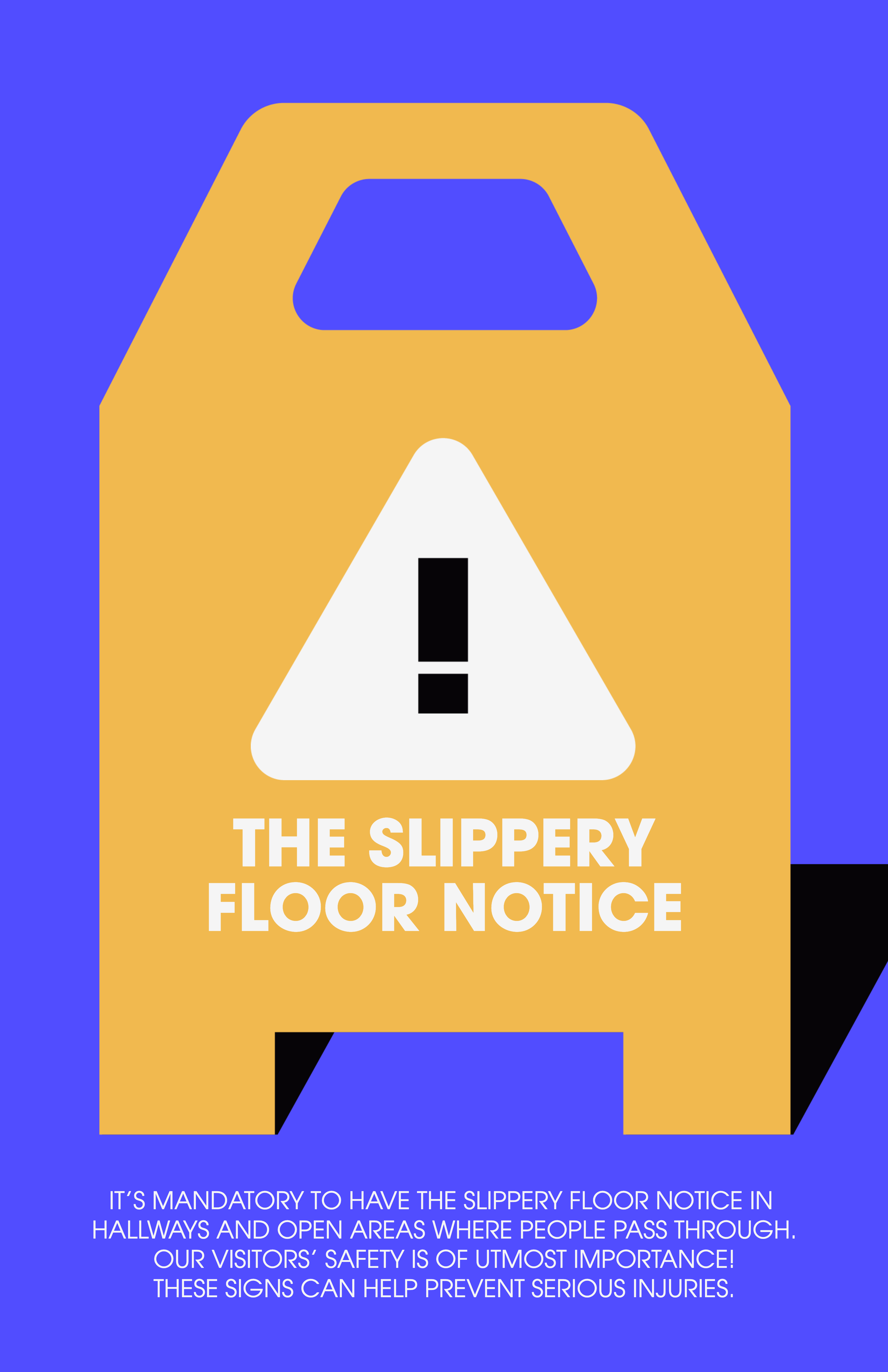Template Vibrant Slippery Floor Warning Poster Template