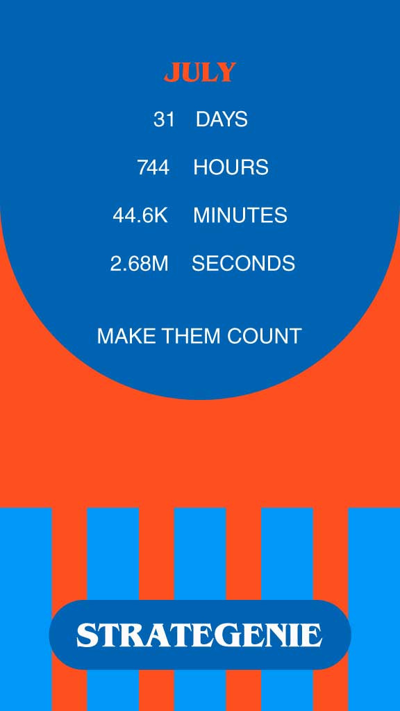 Template Blue and Orange Motivational Poster Design