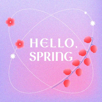 Template Cheerful Spring Greetings Social Media Post