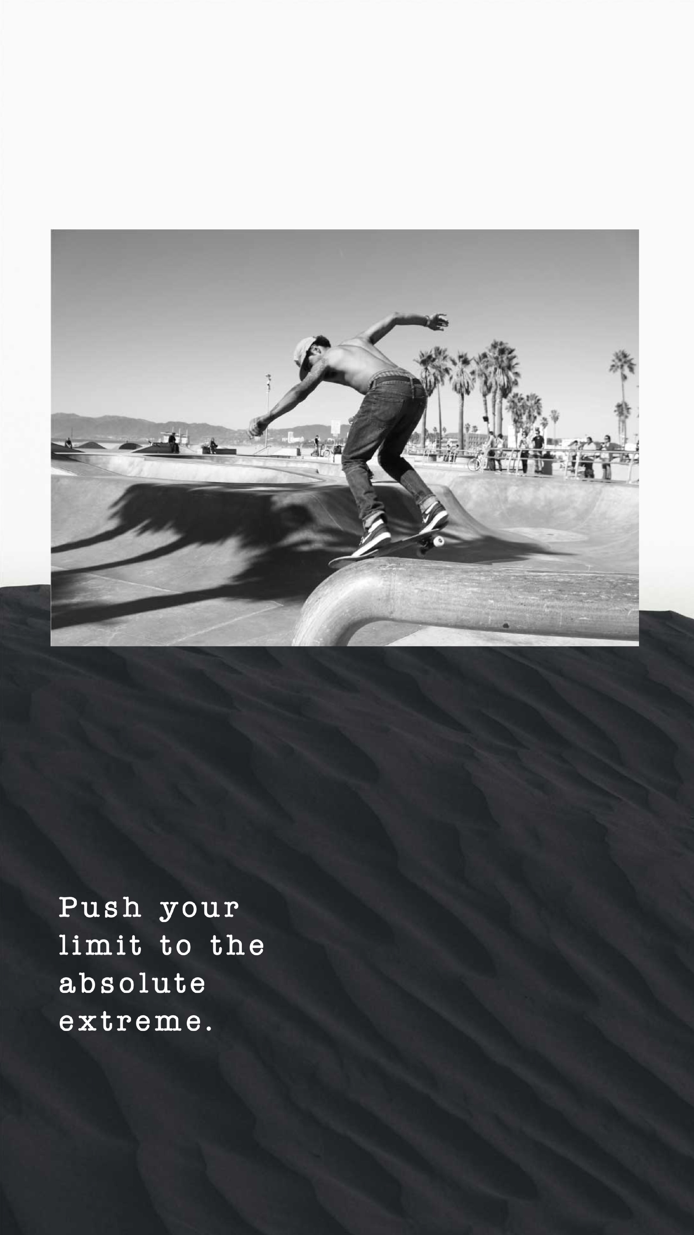 Thrilling Skateboard Stunts Poster in Monochrome