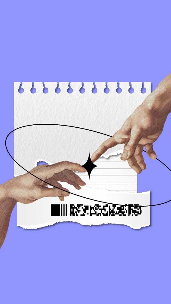 Template Purple Hued Teamwork Concept Poster Design