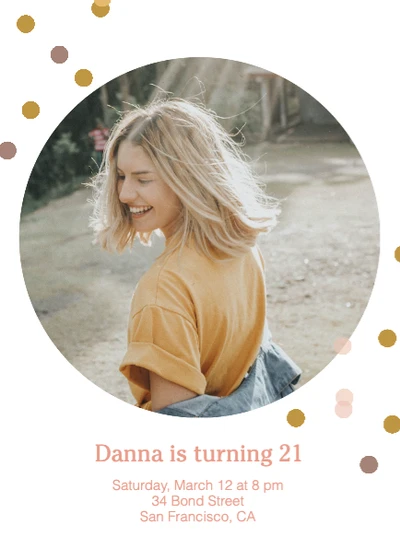 Template Sun-Kissed Yellow Birthday Invitation Post