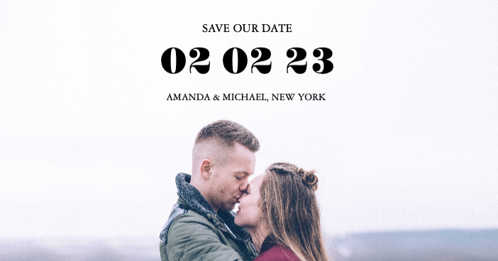 Elegant Sky Blue Save the Date Post