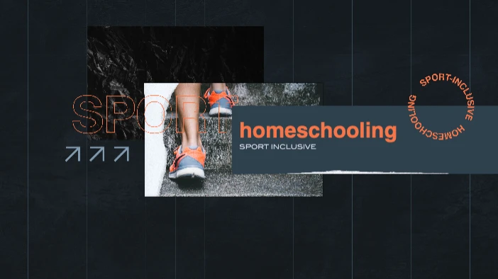 Template Energetic Sports Ad Design with Orange Highlights