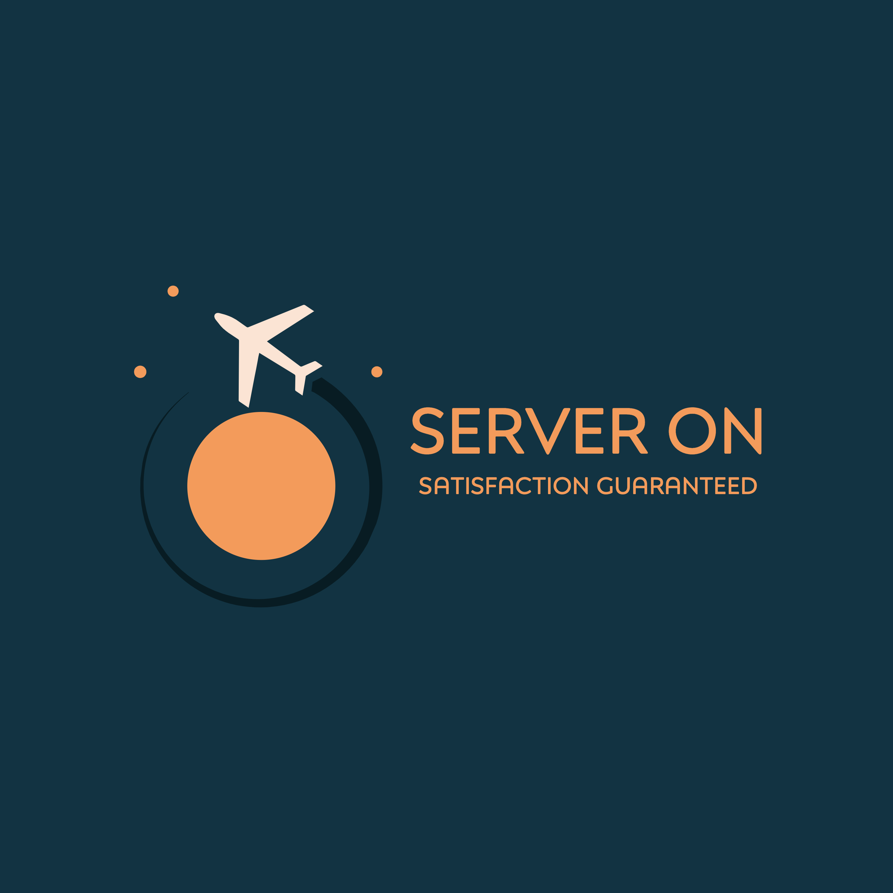 Sleek Navy and Orange Server Ad Template