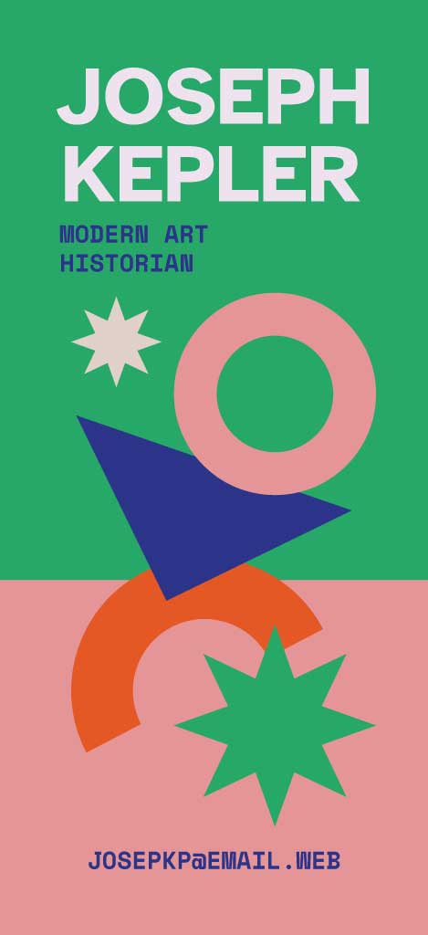 Green and Pink Modern Art Historian Poster