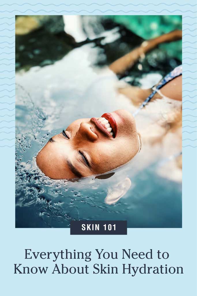 Refreshing Blue Skin Hydration Educational Poster