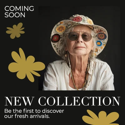 Template Chic New Collection Instagram-Square Post in Black