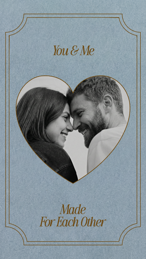 Template Romantic Blue Instagram Story Template for Couples