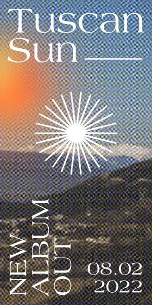 Template Sunset Hues Album Release Poster Design