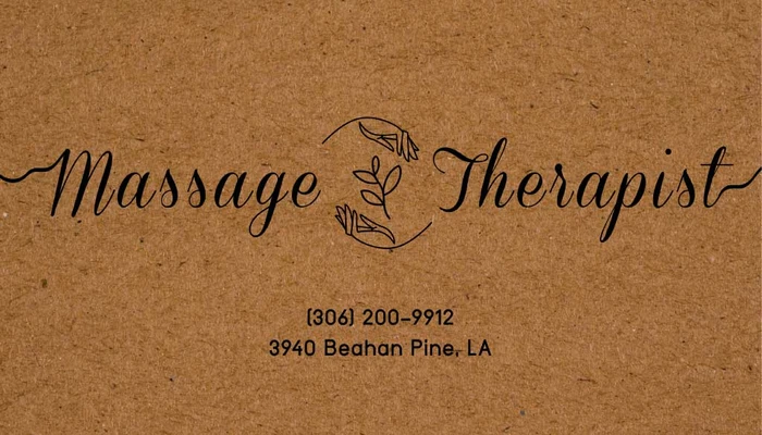 Template Soothing Massage Therapist Brown Business Card