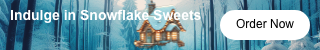 Blue Winter Treats Online Ad Banner