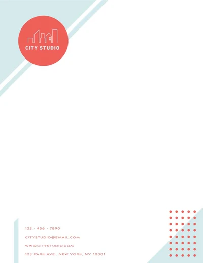 Template Sleek City Studio Branding Poster Template in Sky Blue