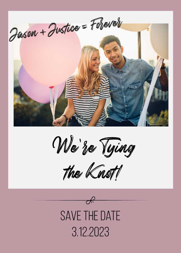 Chic Pink Save the Date Wedding Poster