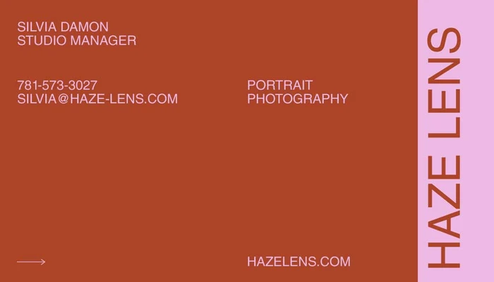 Template Elegant Terra Cotta Business Card Template