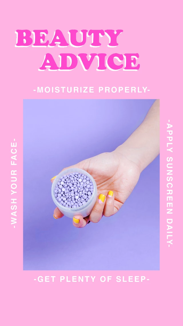 Chic Purple Beauty Advice Poster Design