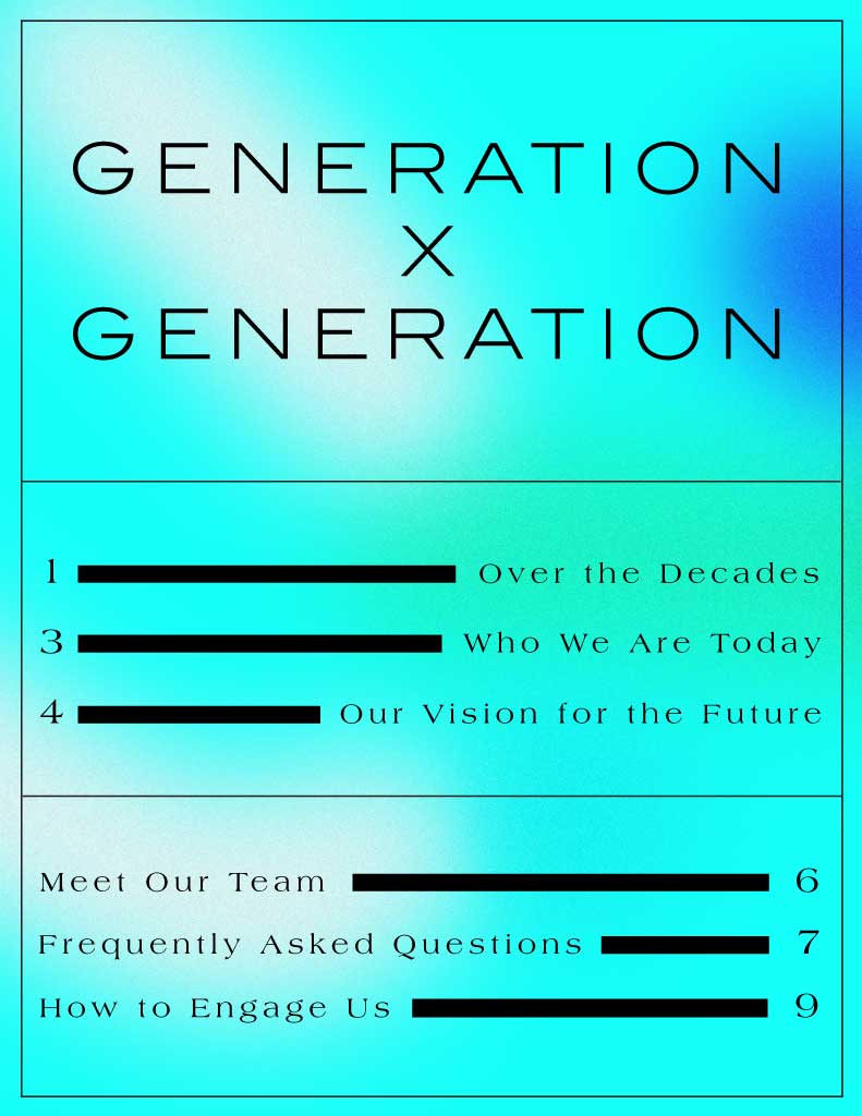 Generation X Aqua Toned Poster Design