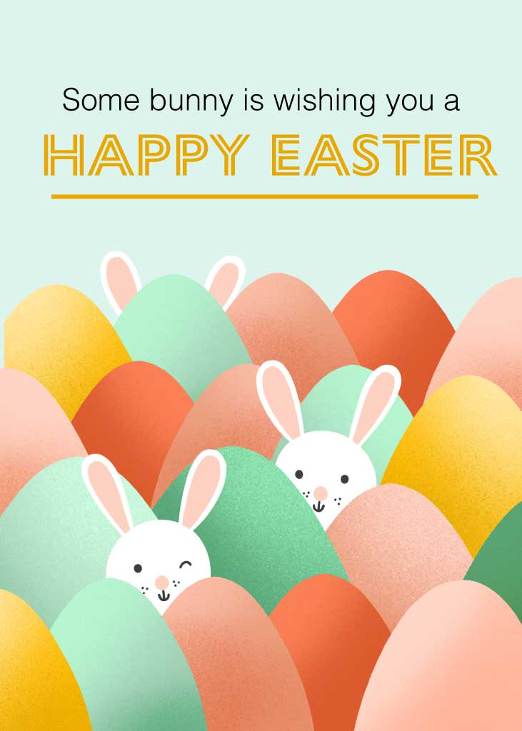 Template Colorful Easter Greetings Poster Template