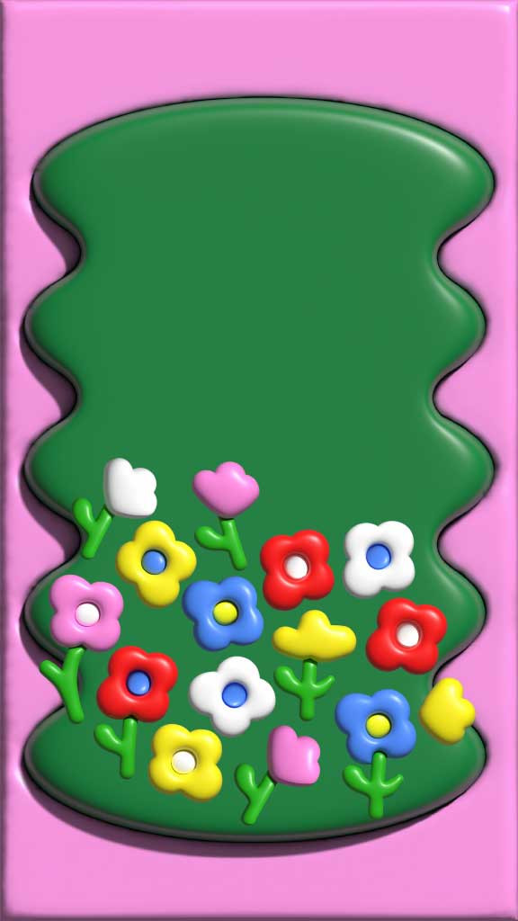 Template Spring Bloom Green Pink Poster Design