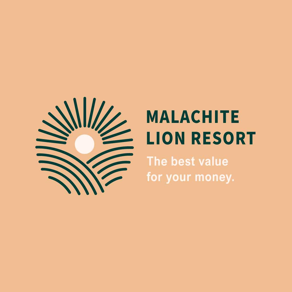 Stylish Malachite and Cream Resort Ad Poster