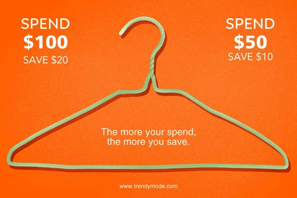 Template Orange Savings Special Retail Voucher Design
