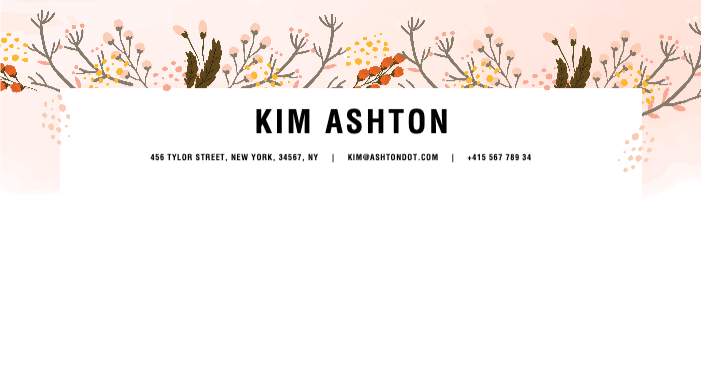 Elegant Coral Floral Business Card Design