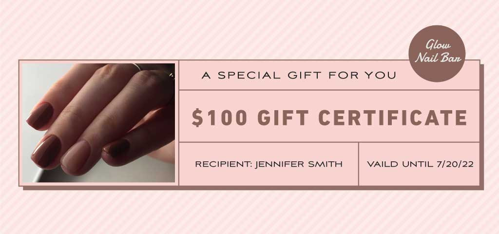 Template Elegant Pink Nail Salon Gift Voucher Template