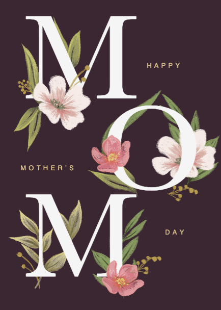 Elegant Plum Blossom Mother's Day Poster