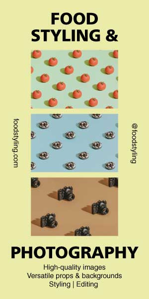 Template Peach and Cream Food Photography Poster